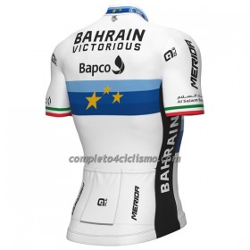 Maglia 2022 Bahrain Victorious Campione Europeo Manica Corta